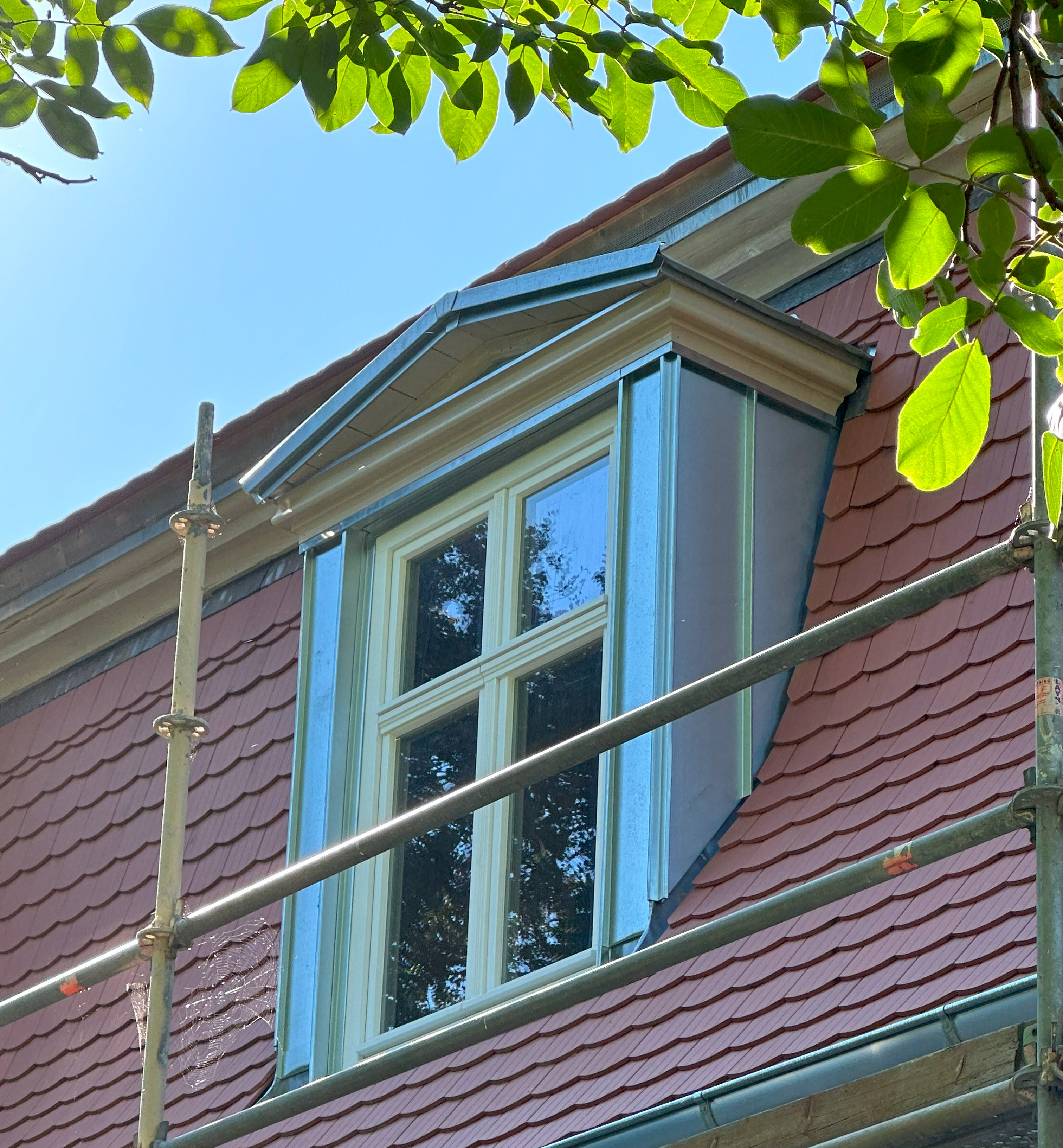 Stehflalz Gaube in Grünberg Uckermark